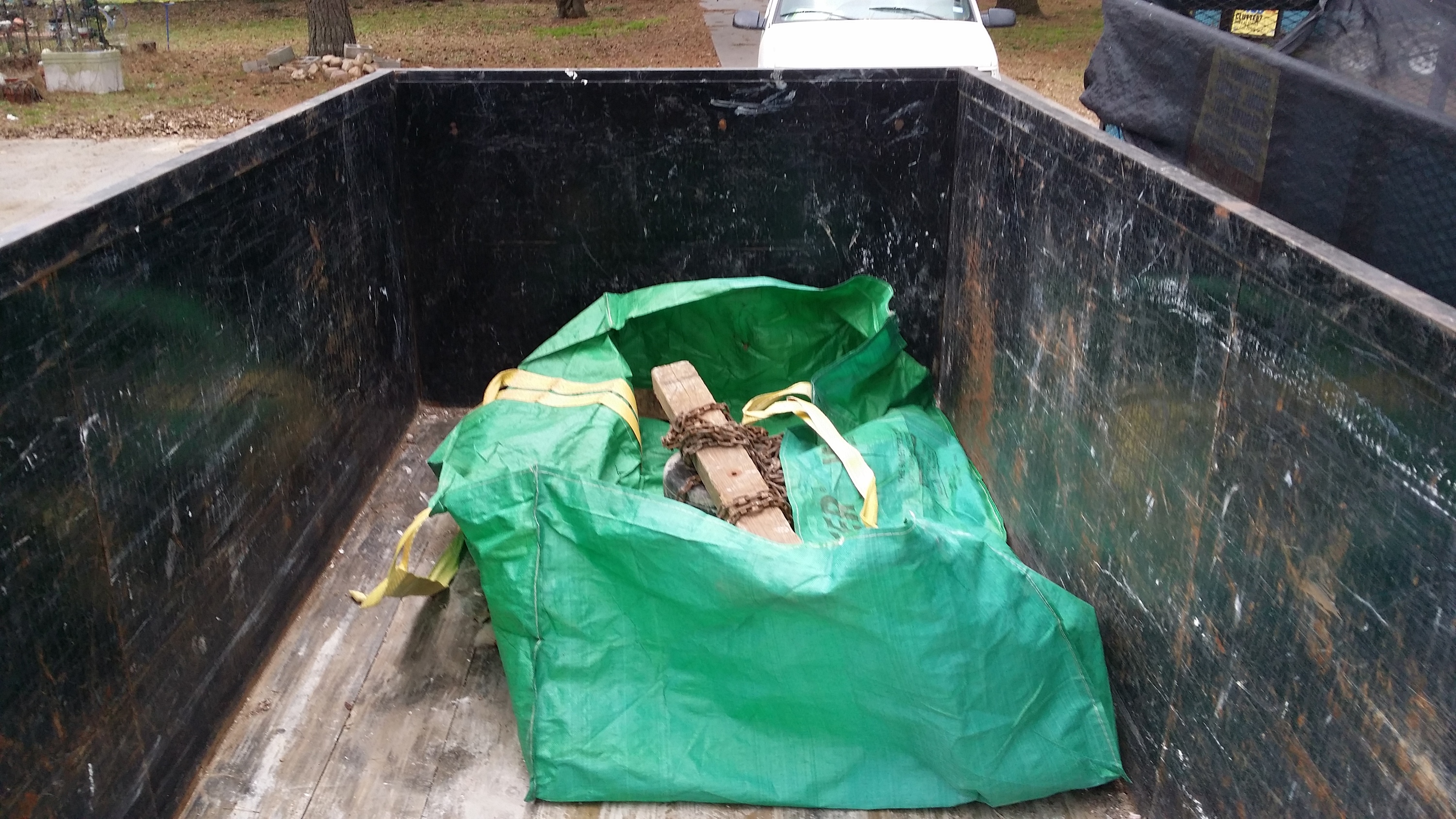 Bagster versus 15 yard dumpster Bagster versus 15 yard dumpster